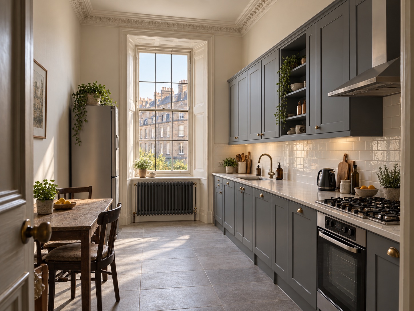 The same Edinburgh kitchen fully restored